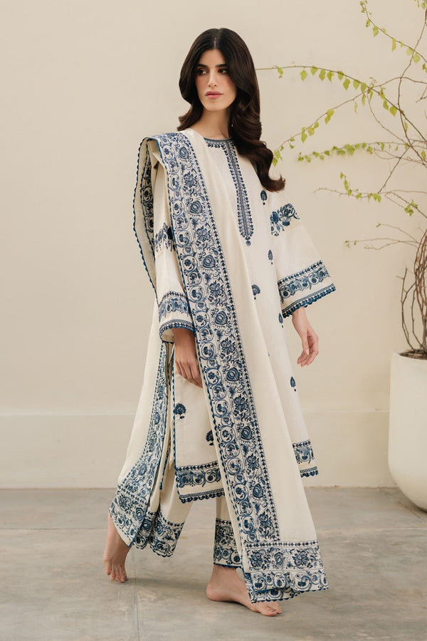 Zarqash | White - Lawn Collection Replica