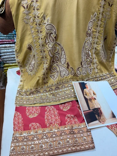 ETHNC KURTA SET E-1096 2PC SAND