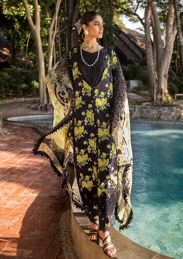 Elaf | Black - Lawn Collection Replica