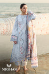 Qalamkar | Sky Blue - Lawn Cotton Chikankari Collection Replica