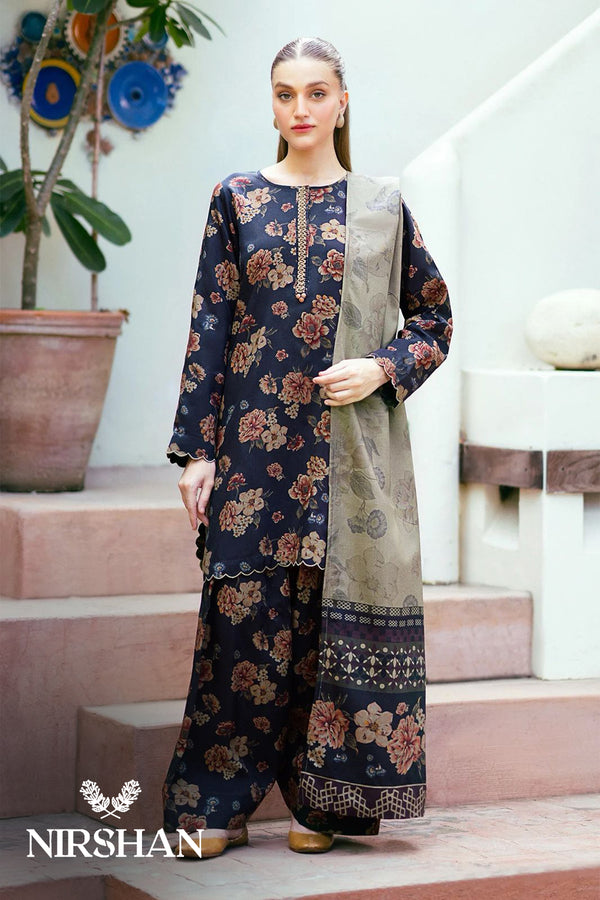 Baroque | Navy Blue - Digital Printed Lawn Collection Replica
