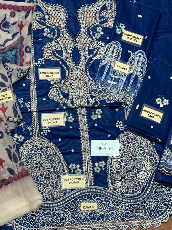 Bin Ilyas | Blue - Lawn Collection Replica