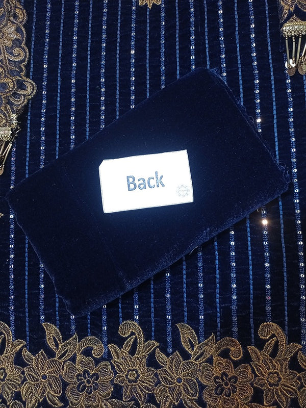 Azure Navy Blue Formal Collection Velvet Replica