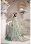 Maria B Sea Green Net Maxi Bridal Collection Replica