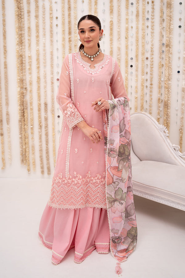 Maliha Kamal | Peach Pink - Chiffon Collection Replica