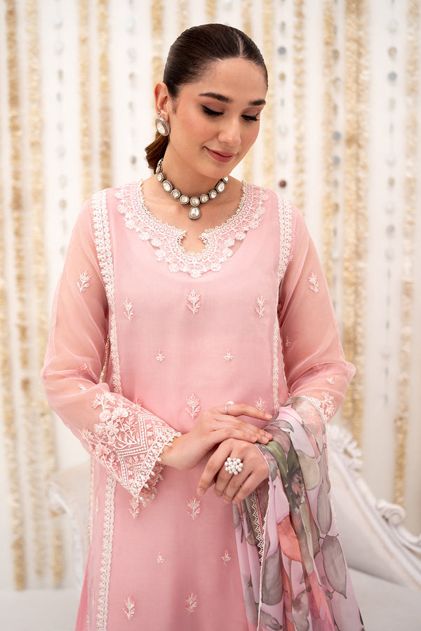 Maliha Kamal | Peach Pink - Chiffon Collection Replica