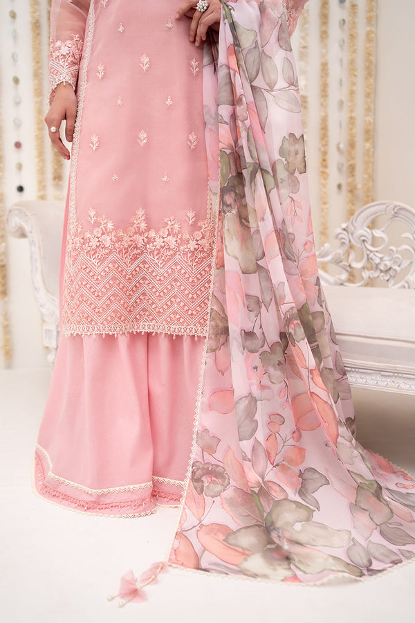 Maliha Kamal | Peach Pink - Chiffon Collection Replica
