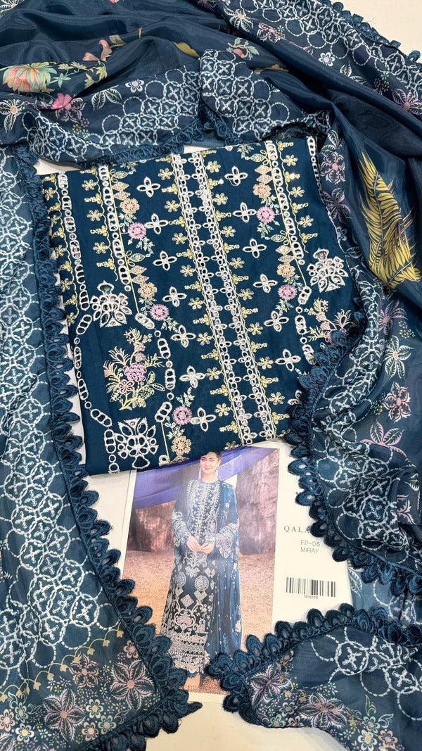 Qalamkar Lawn Miray (Zink)