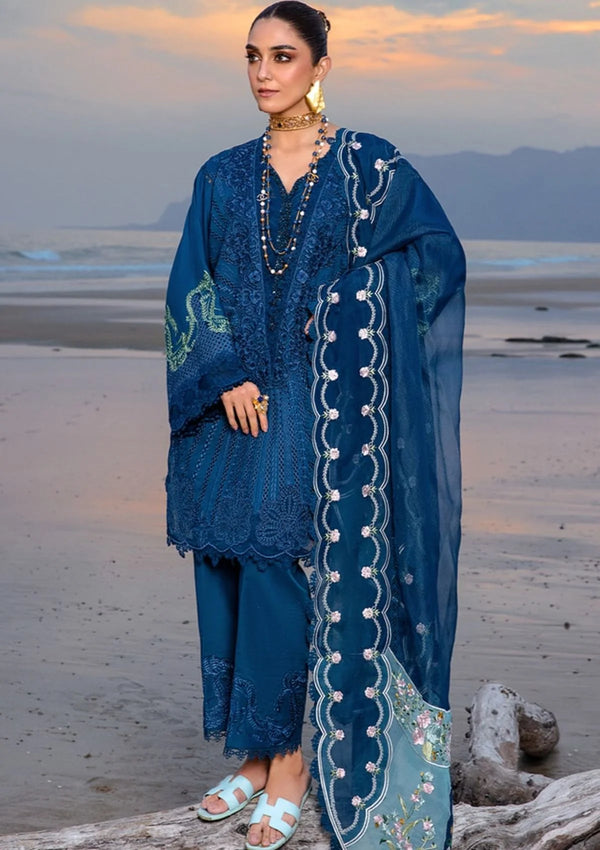 Crimson | Midnight Blue - Lawn Cotton Collection Replica
