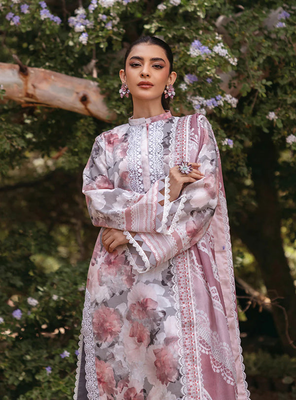 Zainab Chottani White Floral Printed Lawn Collection Replica