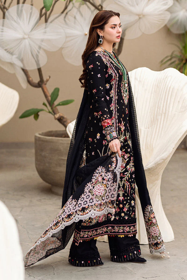 QALAMQAR LAWN FK-15 HANNAH BLACK