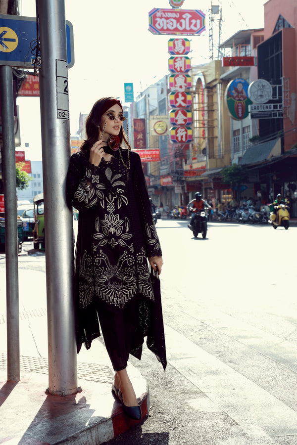 Mysie By Tahira | Black - Lawn Collection Replica