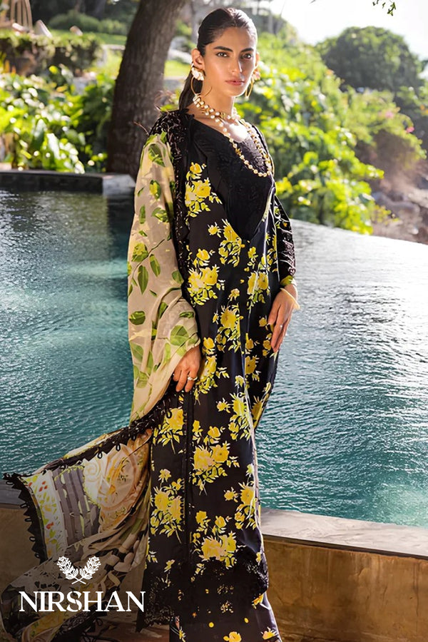 Elaf | Black - Lawn Collection Replica