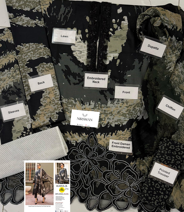 Maria B | Grey & Black - Printed Lawn Collection Replica