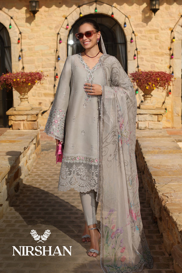 Noor By Sadia Asad | Grey - Chikankari Collection Replica
