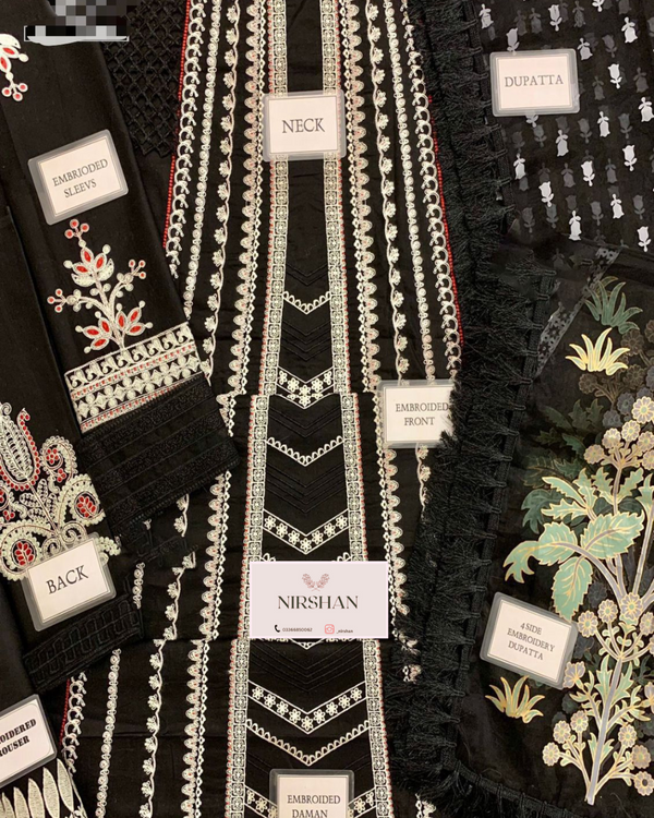 Crimson | Black - Lawn Collection Replica