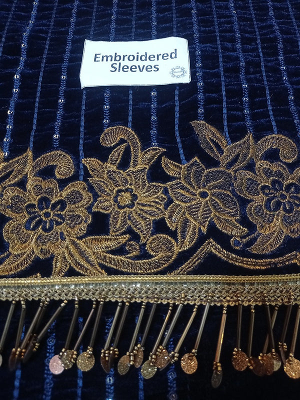 Azure Navy Blue Formal Collection Velvet Replica