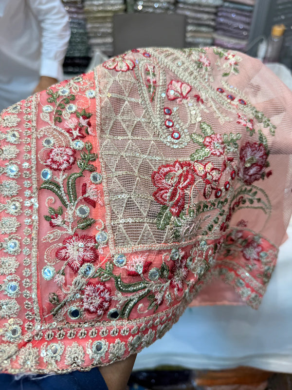 IMROZIA TESSEL SILK ZEVAR 3PC (Luxury Article)