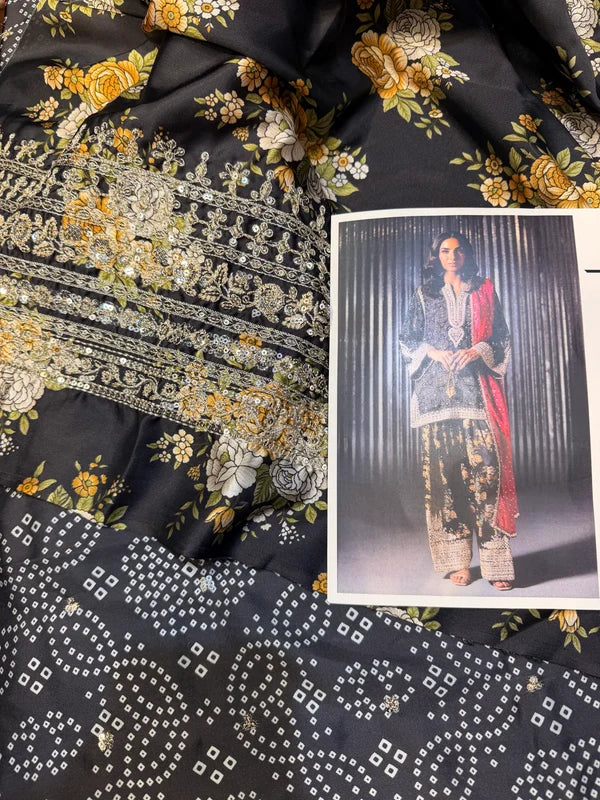 ETHNC SILK E-1101 3PC UNSTICHED