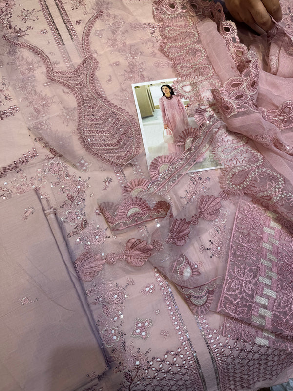 QALAMQAR LAWN FK-10 ZOE – Blush Pink