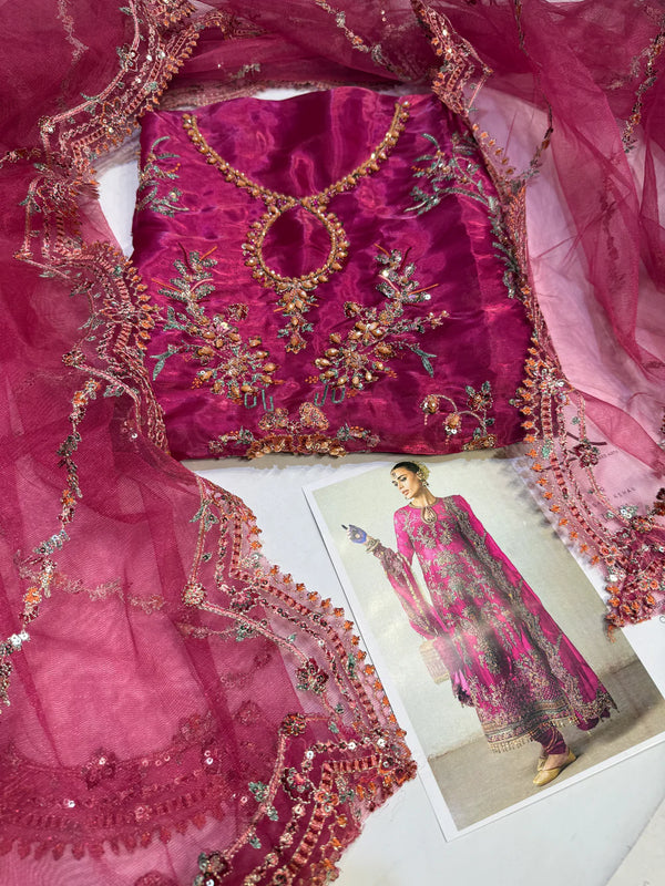 HUSSAIN REHAR JAMALI (3PC) MAGENTA