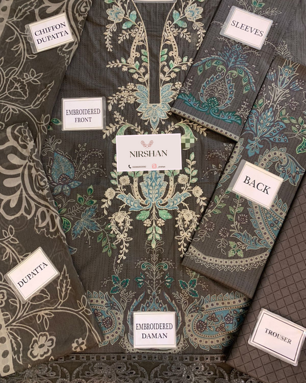 Maria B | Grey - Lawn Collection Replica