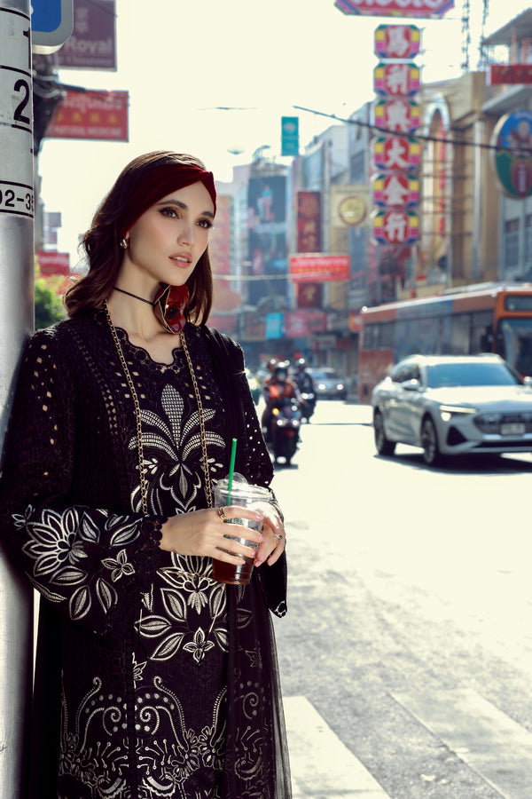 Mysie By Tahira | Black - Lawn Collection Replica