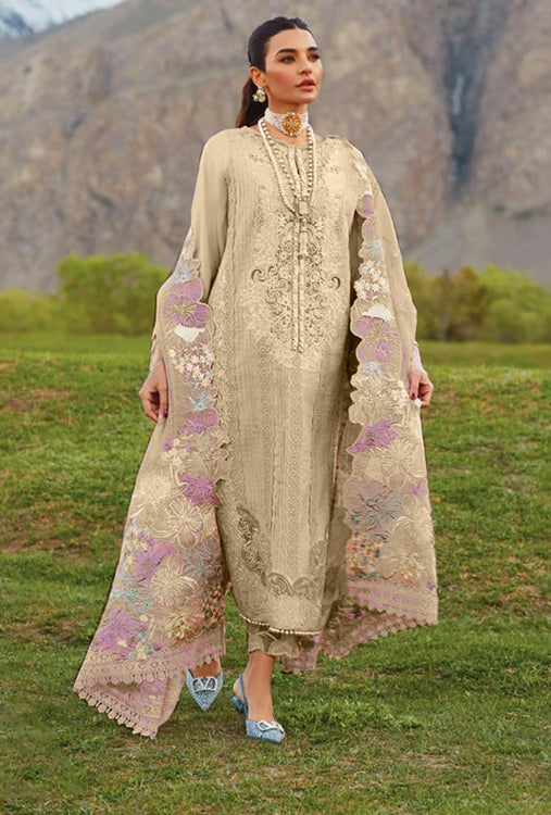 Crimson | Beige - Embroidered Cotton Collection Replica