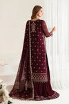 Alizeh Maroon Chiffon Formal Collection Replica