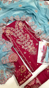 HUSSAIN REHAR Lawn – Riviera (Fuchsia Pink)