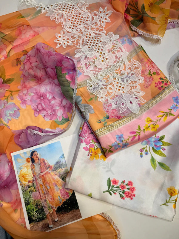 MARIA.B PRINTED SILK SUIT – 3PC