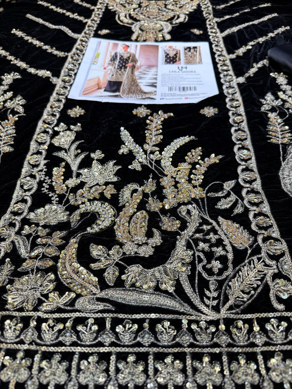 LAILA MISHRA VELVET 3PC BLACK