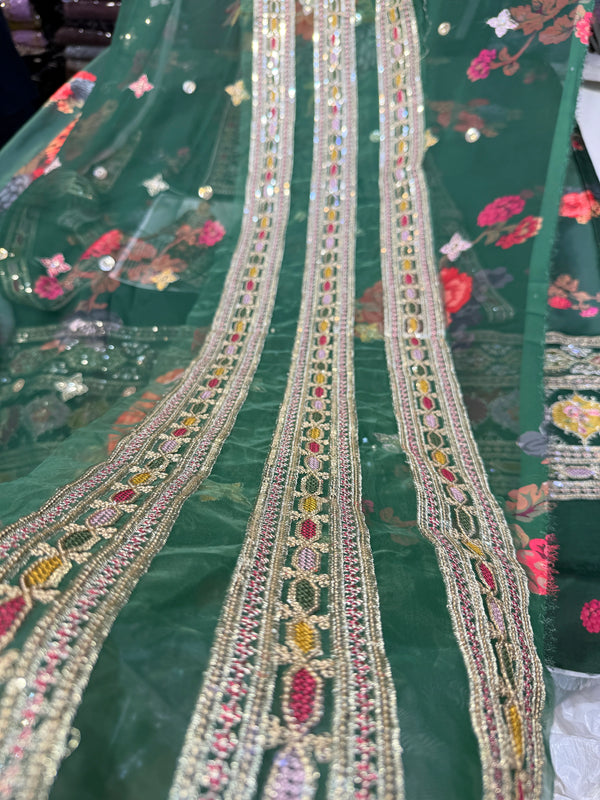 ANEELAS SILK PRINT GREEN