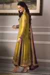 Asim Jofa Olive Chiffon Collection Replica