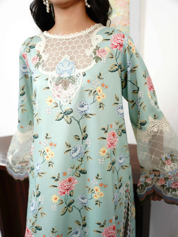 Bin Ilyas | Sky Blue - Lawn Collection Replica