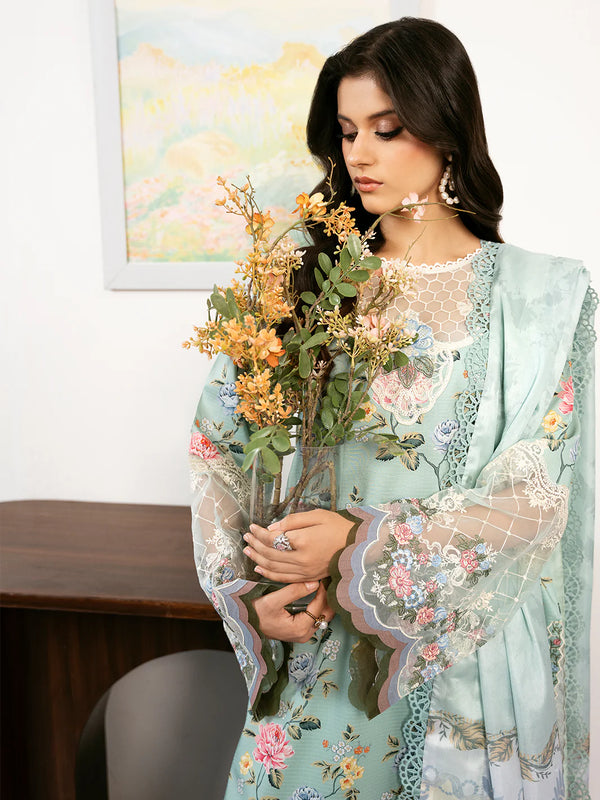Bin Ilyas | Sky Blue - Lawn Collection Replica