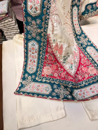 ETHNC SILK KAFTAN 2PC E-1046 STITCHED