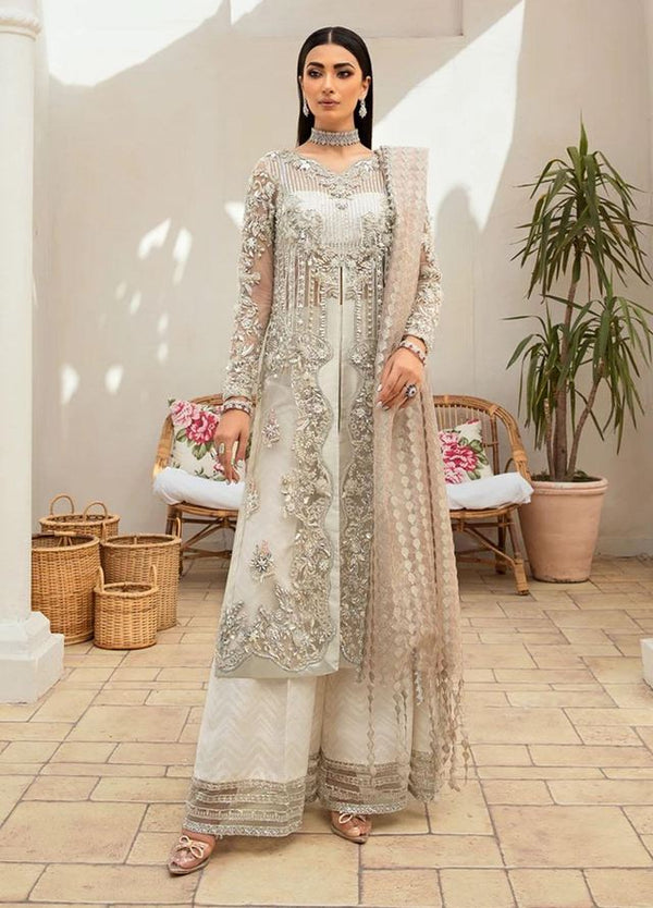 Maryam Hussain White Net Formal Collection Replica