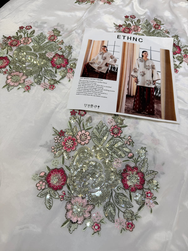 ETHNC TESSEL SILK 3PC WHITE