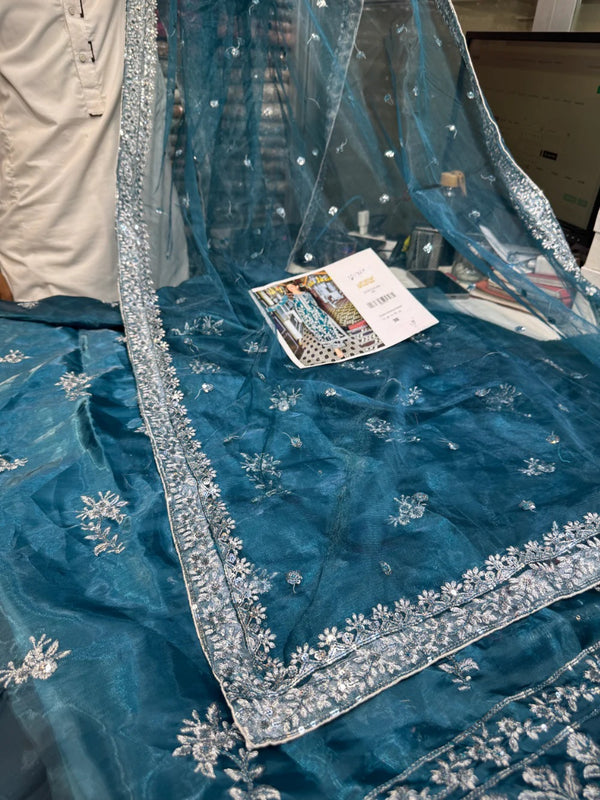 SRA Shisha Silk Ferozea Sea Green 3Pc