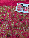 HARIS SHAKEEL RAW SILK SHAYNA โ SHOCKING PINK
