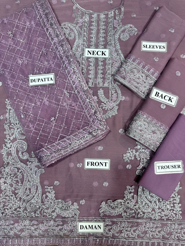 Asim Jofa Pink Chiffon Formal Collection Replica