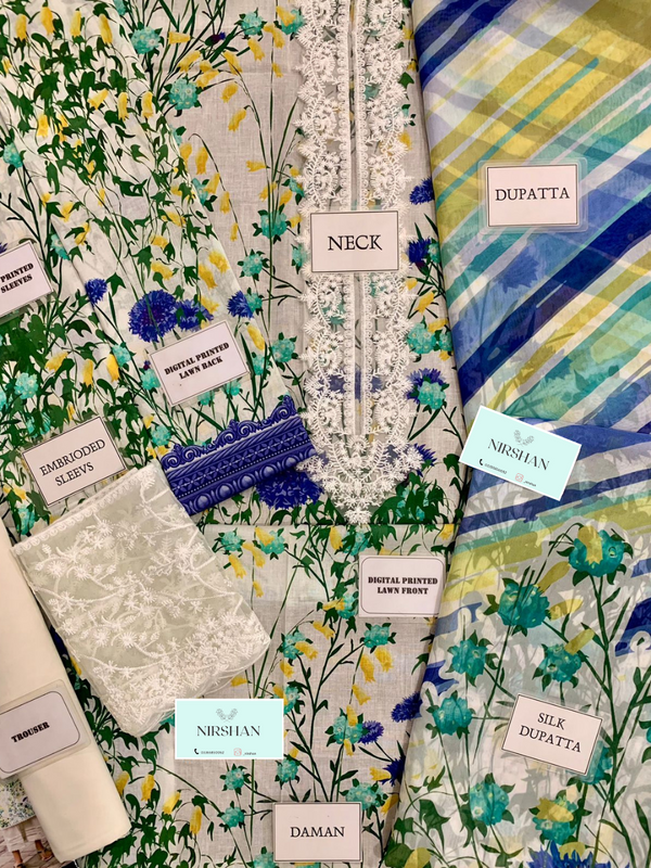 Zainab Chottani | White - Digital Printed Lawn Collection Replica