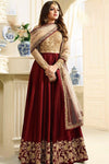 Angoori Indian Maxi | Maroon - Chiffon Collection Replica