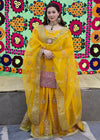 Nirshan Yellow Organza Bridal Collection Replica