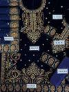 Asim Jofa Navy Blue Velvet Formal Collection Replica