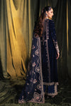 Qalamkar Navy Blue Velvet Formal Collection Replica