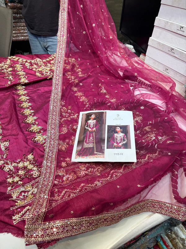 FAIZA SAQLAIN RAW SILK DILA