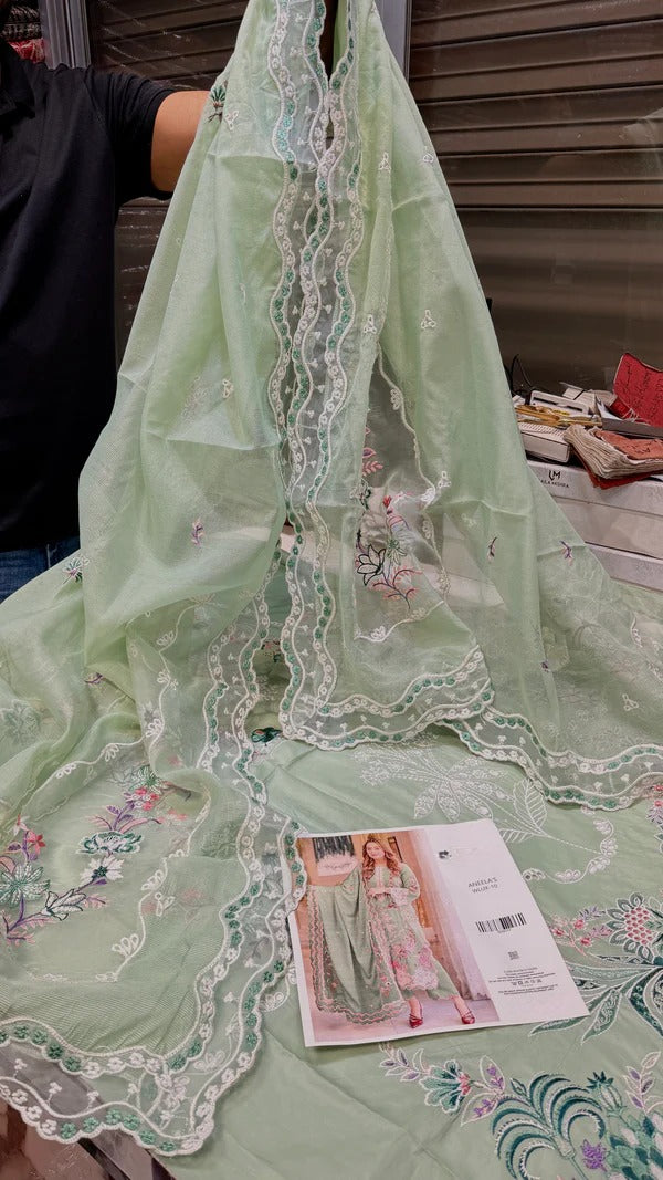 Aneelas Lawn Luxe 10 (Pistachio)