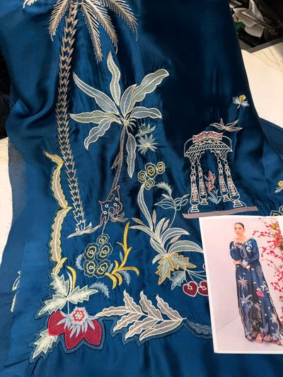 FLAIRS SILK KAFTAN 2PC ZINK